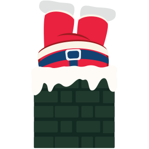 Santa in Chimney