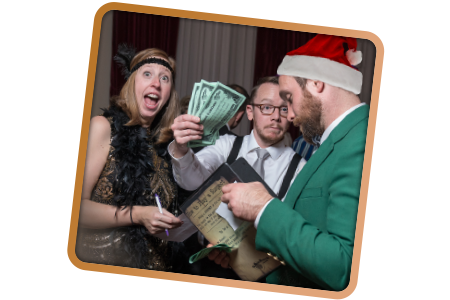Three murder mystery participants