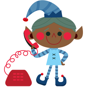 Elf on Phone